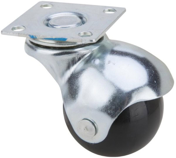 Roata cu Bila Pivotanta cu Flansa pentru Mobilier, Dimensiuni 4 - 50 mm