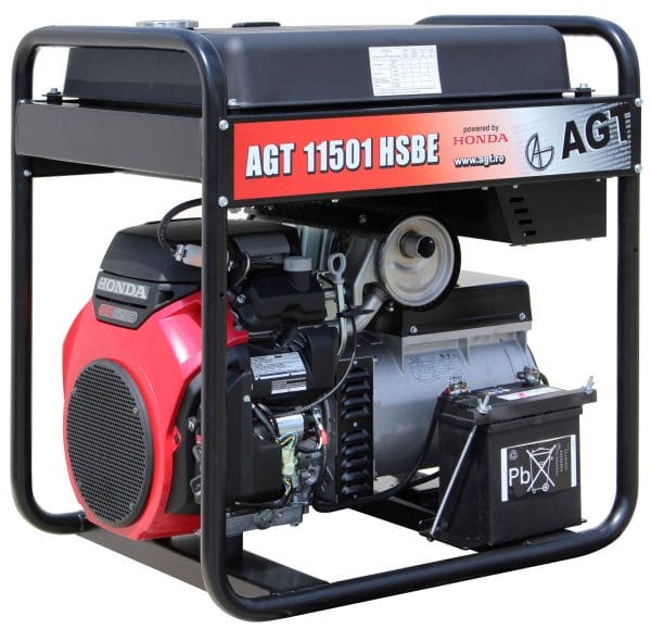 Generator de curent benzina AGT 11501 HSBE monofazat AVR 11 kW pornire electrica