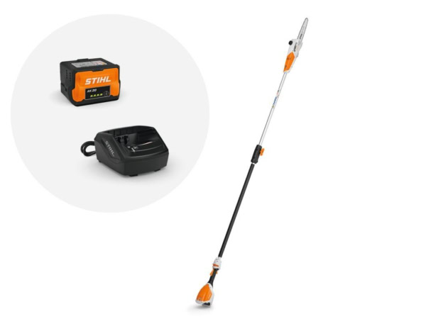 Set emondor de inaltime STIHL HTA 50 cu baterie AK 20 si incarcator AL 101
