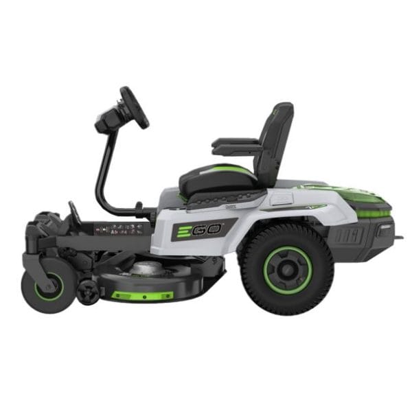 Set tractor de tuns iarba Ego Power ZT4201E-S, cu 2 acumulatori 56 V/10.0 Ah, 107 cm, cu volan - Image 5