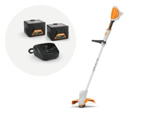 Set motocoasa cu acumulator STIHL FSA 57 cu 2 x baterie AK 10 si incarcator AL 101