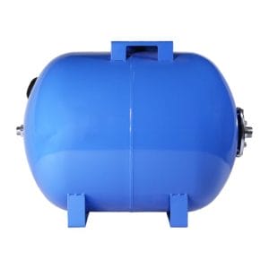 Vas de expansiune orizontal Wassertechnik WTH80HBLUE, apa rece, volum 80 l, presiune max.10 bari, cu suport | Travandi.ro