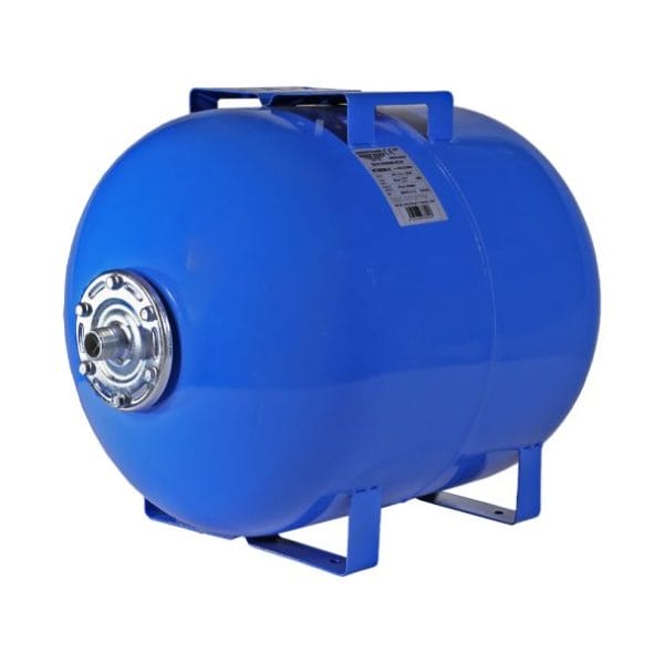 Vas de expansiune orizontal Wassertechnik WTH80HBLUE, apa rece, volum 80 l, presiune max.10 bari, cu suport - Image 3