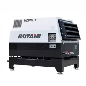 Motocompresor ROTAIR MDVN 31 K presiune 7 bar debit 3000 l/min motor Kubota 35 cp SKID (fara roti)