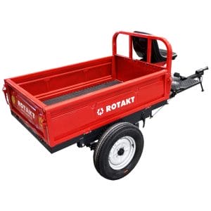 Remorca motocultor Rotakt REM500, capacitate maxim 500 kg, basculabila | Travandi.ro