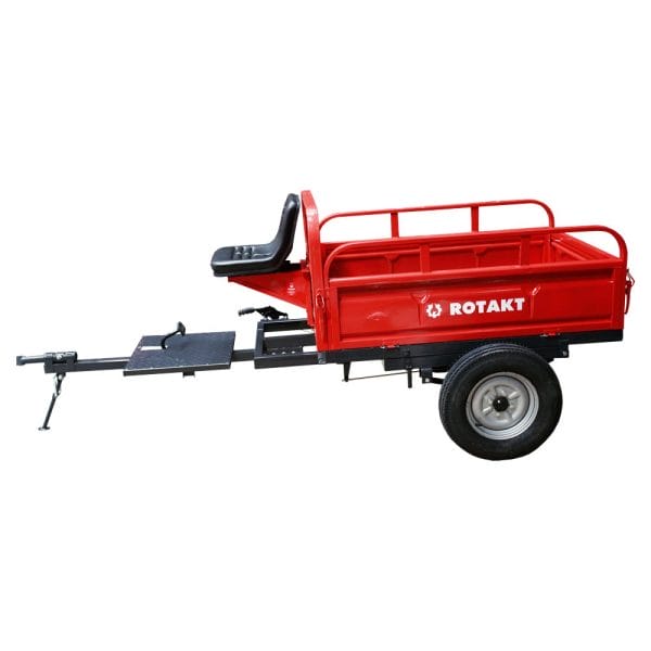 Remorca motocultor Rotakt REM600, capacitate maxim 500 kg, basculabila - Image 2