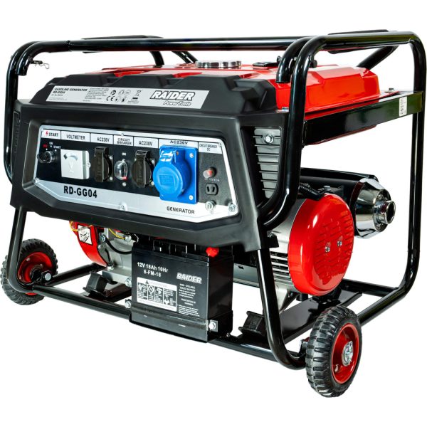 Generator de curent benzina RAIDER RD-GG04 monofazat AVR 5,5 kW pornire electrica