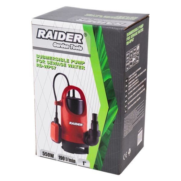 Pompa submersibila RAIDER RD-WP67 550 W 190 l/min refulare 7 m - Image 2