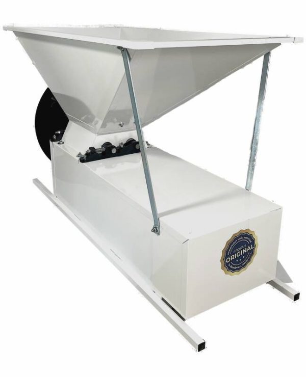 Zdrobitor desciorchinator struguri Enoitalia ENO 3 smalto manual cuva si carcasa din tabla smaltuita, cuva cu valturi, productivitate 300-500 kg/h - Image 3