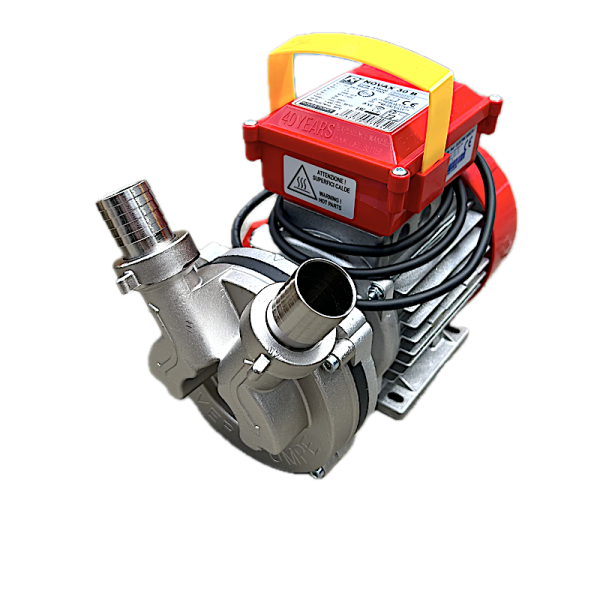 Electropompa Novax 30 B 95C, inox, pentru transvazare lichide alimentare fierbinti, bere, lapte, suc, vin