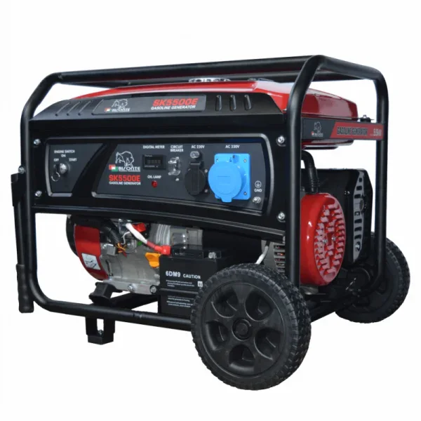 Generator de curent benzina BISONTE SK5500E monofazat AVR 5,5 kW pornire electrica