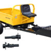ProGARDEN Pachet Alpine RM500T Remorca cu tractiune 500kg, 1 osie, prindere bolt pentru motocultor, roti 19x7-8 si set manicoti Adaptiv 3 in 1 S