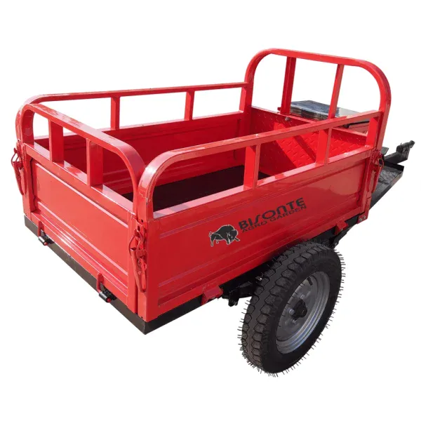 Remorca motocultor BISONTE Agro Garden BTA-500R capacitate 500 kg, dimensiuni 1.250 x 800 x 500 mm - Image 4