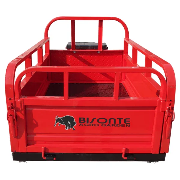 Remorca motocultor BISONTE Agro Garden BTA-500R capacitate 500 kg, dimensiuni 1.250 x 800 x 500 mm - Image 6