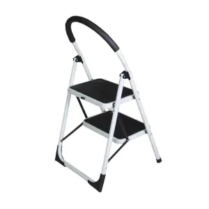 Scara otel BISONTE STR0202 2 trepte, inaltime maxima 47 cm pentru interior | Travandi.ro