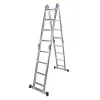 Scara multifunctionala din aluminiu BISONTE STR404 4 segmente x 4 trepte inaltime maxima 4.60 m