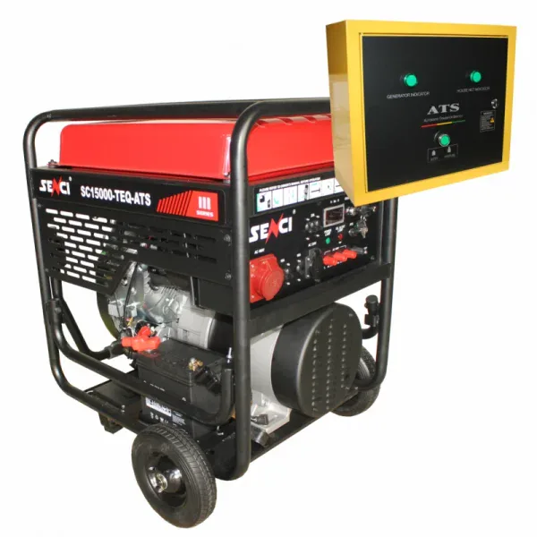 Generator de curent benzina SENCI SC15000TE EVO-ATS trifazat AVR 13 kW pornire electrica ATS inclus - Image 3