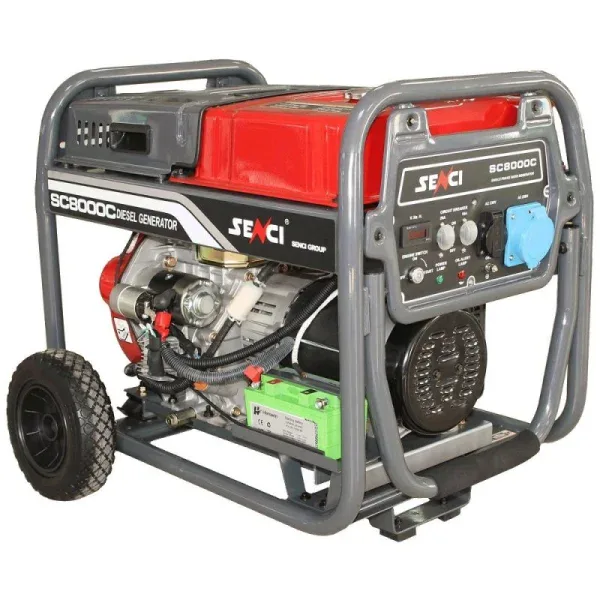 Generator de curent diesel SENCI SC8000DE monofazat AVR 7 kW pornire electrica