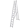 Scara dubla aluminiu BISONTE STR214 2 x 14 trepte inaltime maxima 6,8 m