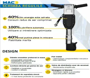 Ciocan pneumatic BB25 24.2 kg Hex D32-L 160 cu maner low vibration | Travandi.ro