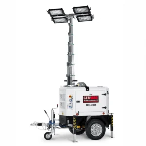 Turn de lumina Genmac Bellatrix TI9K-M5 4x320W LED 166200 lumeni cu trailer tractare omologat rutier