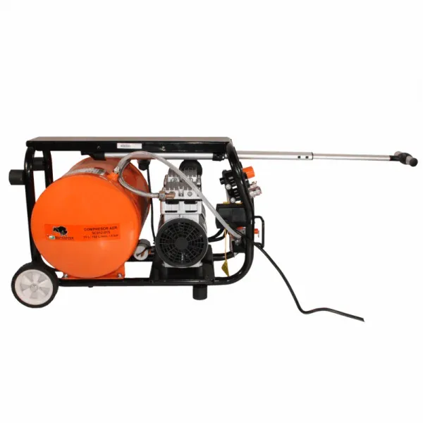 Compresor de aer cu piston BISONTE SC012-015 fara ulei 230V 1,2 cp debit 168 l/min presiune 8 bar - Image 2