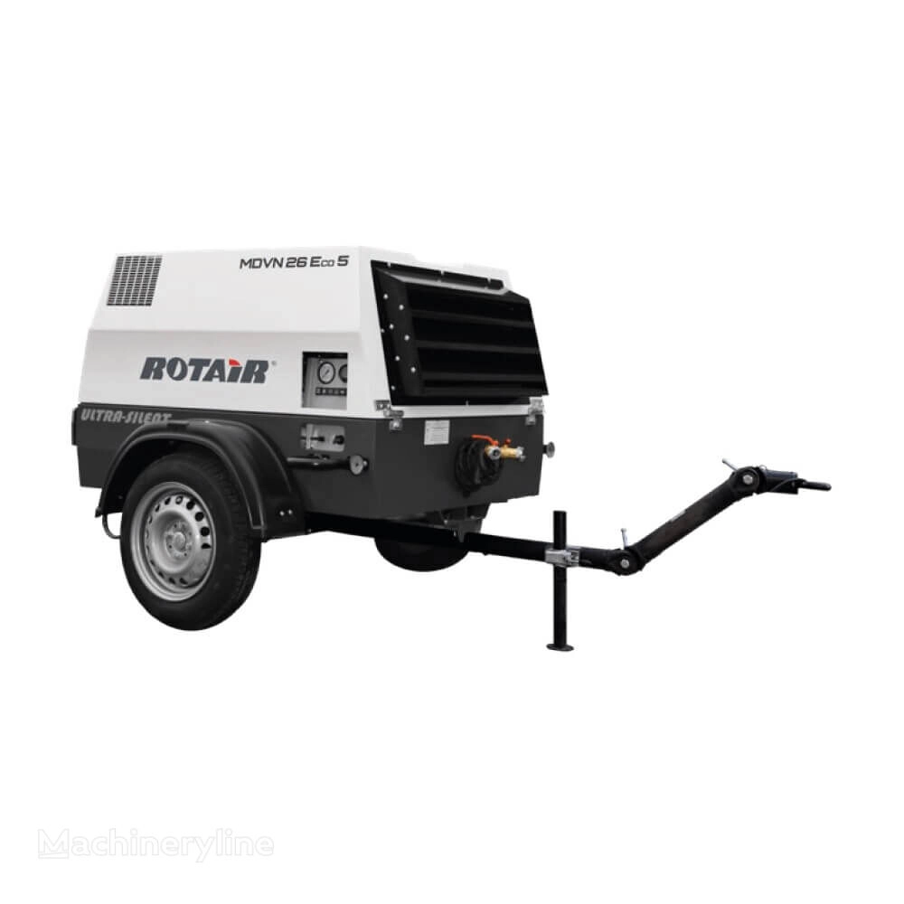 Motocompresor ROTAIR MDVN 26KEco5 debit 2500l/min/6.5bar Kubota tractabil rutier, lumini/fara frana 1 Motocompresor ROTAIR MDVN 26KEco5 debit 2500l/min/6.5bar Kubota tractabil rutier, lumini/fara frana