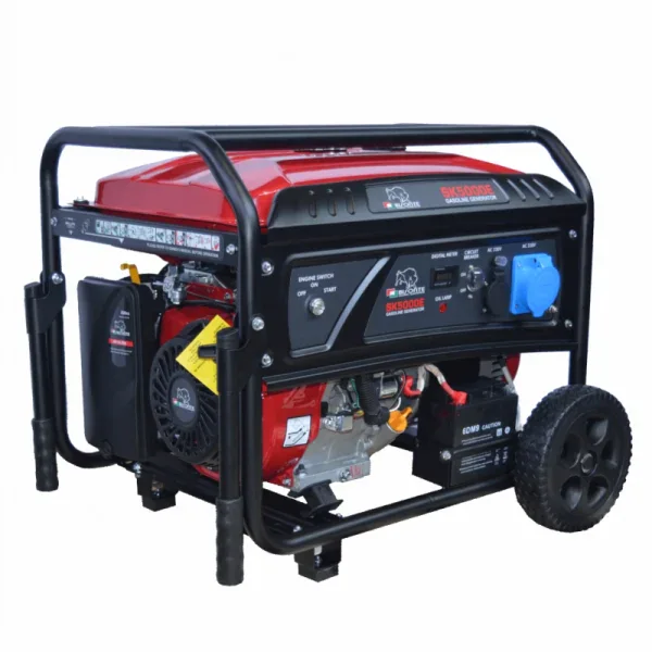 Generator de curent benzina BISONTE SK5000E monofazat AVR 4,8 kW pornire electrica