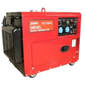 Generator de curent diesel SENCI SCD7500Q monofazat AVR 6 kW insonorizat | Travandi.ro