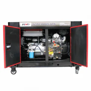 Generator de curent diesel SENCI SCD13000Q-ATS monofazat AVR 11 kW pornire electrica ATS inclus | Travandi.ro