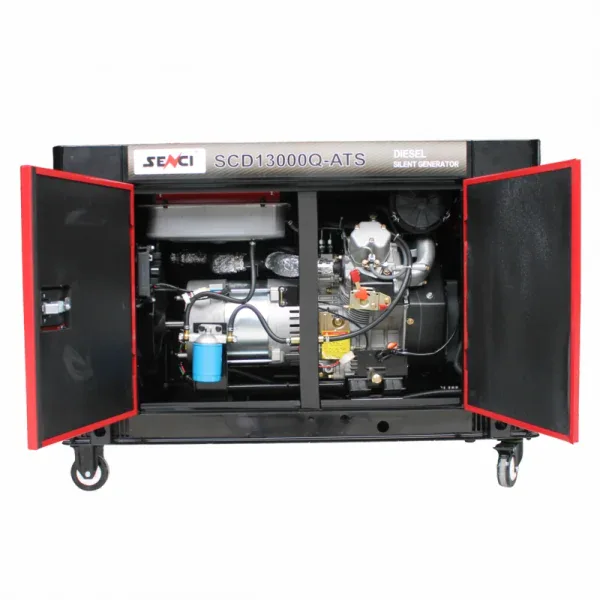 Generator de curent diesel SENCI SCD13000Q-ATS monofazat AVR 11 kW pornire electrica ATS inclus - Image 2