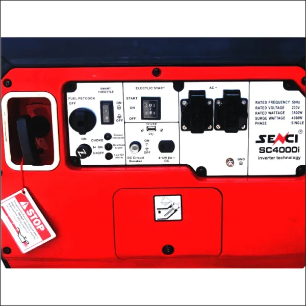 Generator de curent benzina SENCI SC4000i monofazat AVR 4 kW pornire electrica - Image 3