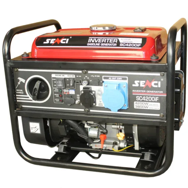 Generator de curent benzina SENCI SC4200iF monofazat AVR 4,2 kW pornire electrica invertor
