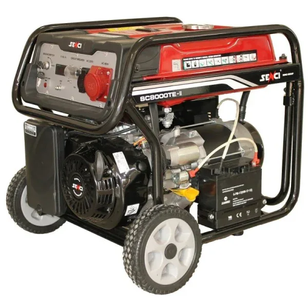 Generator de curent benzina SENCI SC8000TE trifazat AVR 7 kW pornire electrica