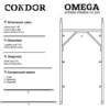 Schela CONDOR Omega 1080 mp, 1.8 x 1.05 x 2.0 m cu pivot, podea din otel zincat, L 36 m / H 30 m