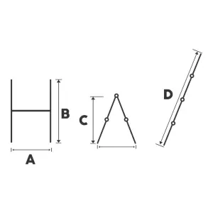 Schela cu scara dubla aluminiu BISONTE STR0507 inaltime maxima 1.96 m, lungime 1.60 m 3 Schela cu scara dubla aluminiu BISONTE STR0507 inaltime maxima 1.96 m, lungime 1.60 m | Travandi.ro