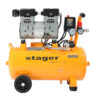 Stager Air 14DS24 compresor aer, 24L, 8bar, 135 L/min, monofazat, angrenare directa, silentios