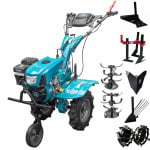 Motocultor profesional DKD100B New 7CP + Roti metalice + Plug + Plug cartofi + Rarita fixa + Prasitoare K2