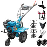 Motocultor profesional DKD100B 7CP + Roti metalice + Plug + Plug cartofi + Rarita fixa + Prasitoare K2