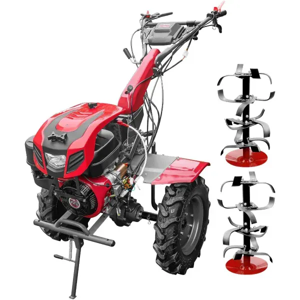 Motocultor profesional Weima WM1100C-6 Benzina 7,5 CP + Diferential + Capota cu far + Roti metalice + Plug arat simplu - Image 2