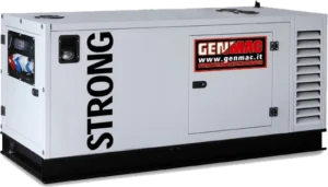 Generator insonorizat Genmac Strong G30IS putere maxima 33 kVA 400V motor Iveco
