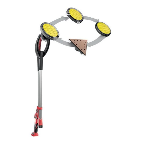 Masina de slefuit pereti Flex Giraffe GE MH 18.0-EC/5.0 Set+MH-R, 504041, 2 acumulatori Li-Ion 18 V/5.0 Ah, cap rotund 225 mm, velcro, incarcator - Image 7