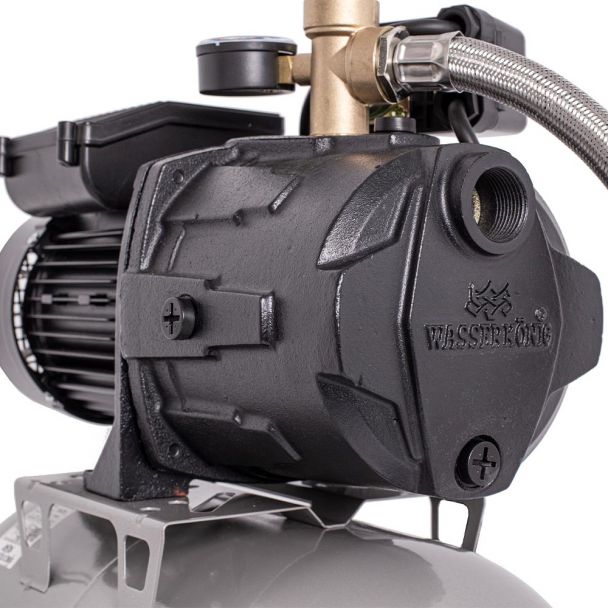 Hidrofor cu pompa autoamorsanta Wasserkonig WSK4348-25, corp fonta, putere 1000 W, debit 4320 l/h, inaltime refulare 48 m, vas de expansiune 24 litri 4 Hidrofor cu pompa autoamorsanta Wasserkonig WSK4348-25, corp fonta, putere 1000 W, debit 4320 l/h, inaltime refulare 48 m, vas de expansiune 24 litri - Image 4