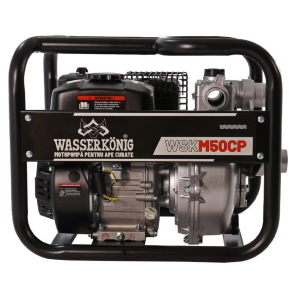 Motopompa 2" Wasserkonig WSKM50CP, maxim 25 m³/ora , inaltime refulare max 50 m, motor euro V, benzina, putere 7 CP - Image 9