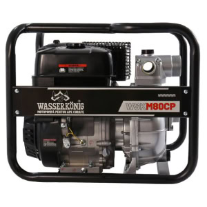Motopompa aspiratie 3" Wasserkonig WSKM80CP, maxim 50 m³/ora , inaltime refulare max 70 m, motor euro V, benzina, putere 11 CP | Travandi.ro