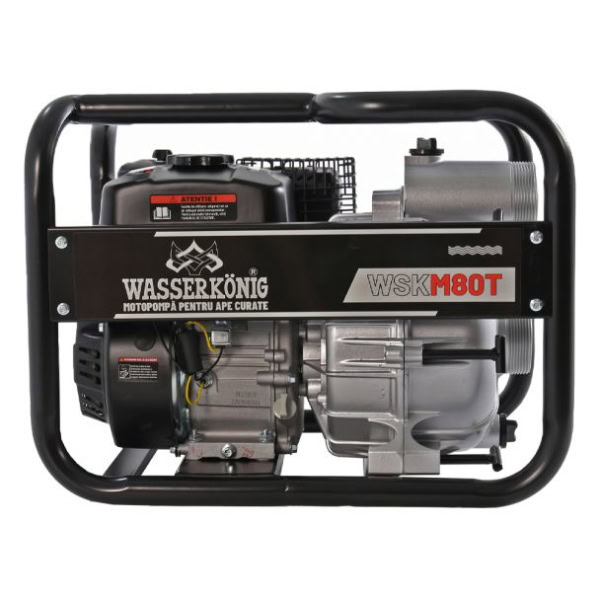 Motopompa 3" pentru apa murdara Wasserkonig WSKM80T, maxim 55 m³/ora , inaltime refulare max 30 m, motor euro V, benzina, putere 7 CP - Image 3
