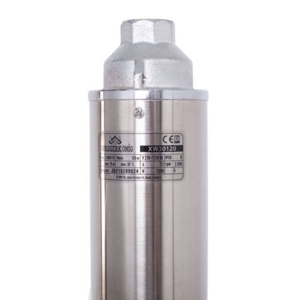 Pompa submersibila cu surub Wasserkonig XW30120, pentru ape curate, diametru 4", putere 1500 W, debit 3000 l/h, inaltime refulare 120 m - Image 6
