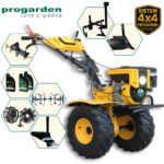ProGARDEN Pachet Campo 873 Alpine motocultor 7CP + Prasitoare PRS20-45 + Plug simplu + Plug bilonat/rarita + Adaptor + 2 Roti metalice 350x6 + 3L Ulei