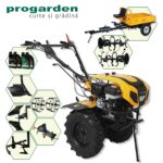 ProGARDEN Pachet Campo 1844 Motocultor 18CP + Remorca RM500C + Plug bilonat + Plug reversibil + Prasitoare + Adaptor + 2 Roti metalice 540x170 + 4L Ulei