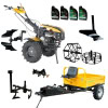 ProGARDEN Pachet Campo 1873 Alpine V2 Motocultor 18CP + RM500T Remorca + 2xPlug + Prasitoare + Adaptor + 2xRoti metalice 540x170 + 4L Ulei